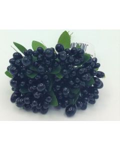Mini Berry Clusters With Leaves Black