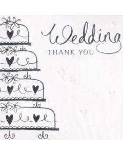 Wedding Thank You Cards and Envelopes 6pk of 6 Simon Elvin
