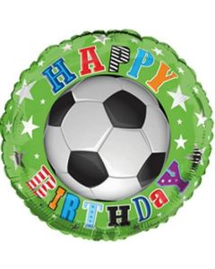 18" Foil Balloon B'Day Football Simon Elvin