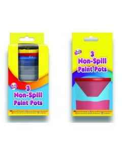 Non Spill Paint Pots Pk3 Tallon