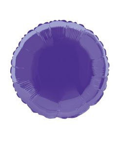 18" Purple Round Foil Balloon Unpackaged Unique