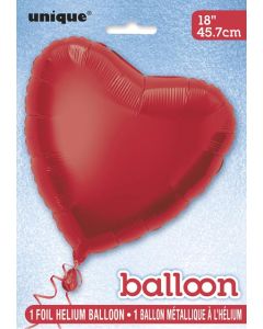 18'' PACKAGED HEART RED FOIL BALLOON - 52953/1