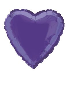 18" Deep Purple Heart Foil Balloon Unique