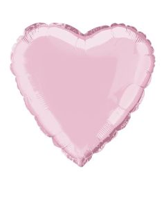 18''PACKAGED HEART PASTEL PINK FOIL BALLOON - 52959/1