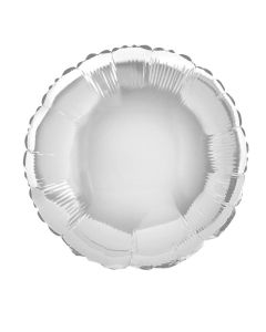 18'' PACKAGED ROUND SILVER FOIL BALLOON - 53332/1
