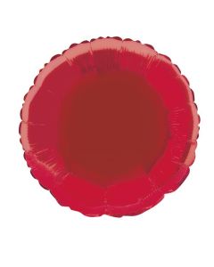 18'' PACKAGED ROUND RED FOIL BALLOON - 53333/1