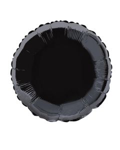 18" Black Round Foil Balloon Unique