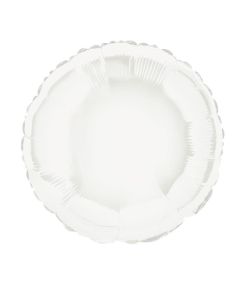 18" White Round Foil Balloon Unique