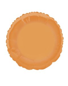 18" Orange Round Foil Balloon Unique