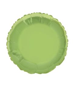 18" Lime Green Round Foil Unique