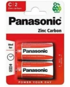 2 PANASONIC batteries Size C  - R14 PAN/1