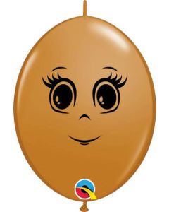 6" Feminine Face Mocha QuickLink Pk50 Qualatex