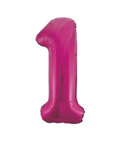 34" Pink Number 1 Foil Balloon Unique