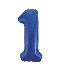 34" Blue Number 1 Foil Balloon Unique