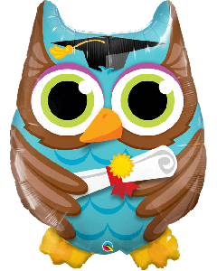 34" Graduation Owl Supershape Foil Balloon