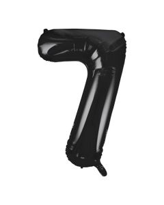 34" Black Number 7 Foil Balloon Unique