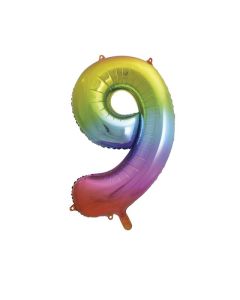 34" RAINBOW FOIL BALLOON FOIL - 9 - 56809/1
