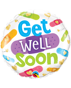 18" Foil Round Get Well Soon Bandages
