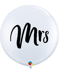 36" White Mrs Latex 2pk Qualatex