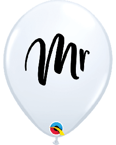 11" White Mr Latex 25pk Qualatex