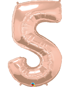 34" Rose Gold Number 5 Foil Balloon Qualatex