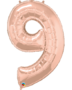 34" Rose Gold Number 9 Foil Balloon Qualatex