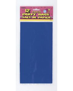 12 PAPER PARTY BAGS -ROYAL BLUE - 59004/1