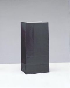 12 PAPER PARTY BAGS -BLACK - 59012/1