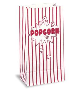 Red & White Popcorn Party Bags 10pk Unique