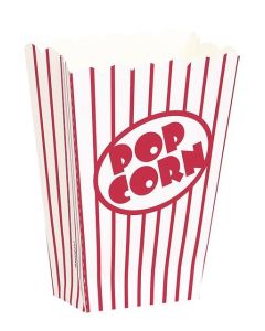 Red & White Small Popcorn Boxes 8pk Unique