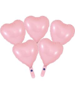 Oaktree 9" Matte Pink Heart Packaged x 5pcs - 602571