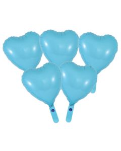 9" Matte Blue Heart Packaged 5pcs Oaktree
