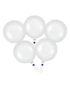 9" Matte White Round Packaged 5pcs Oaktree