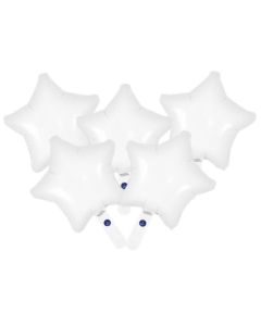 9" Matte White Star Packaged 5pcs Oaktree