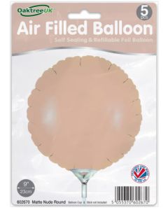 Oaktree 9" Matte Nude Round Packaged x 5pcs