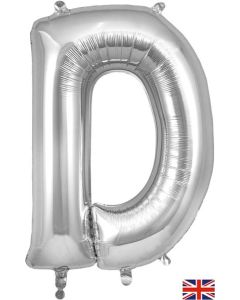 34" Letter D Silver