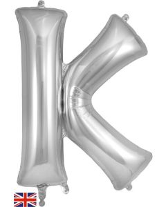 34" Letter K Silver