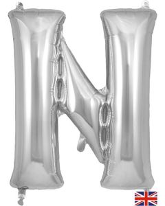 34" Letter N Silver