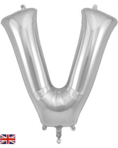 34" Letter V Silver
