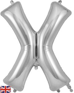 34" Letter X Silver