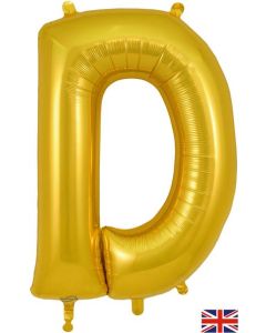 34" Letter D Gold