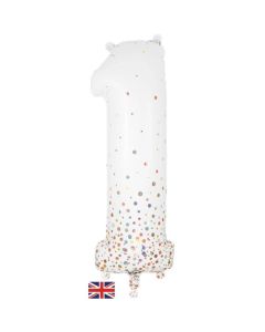 Oaktree 34" Number 1 Sparkling Fizz Holographic Rose Gold - 606814