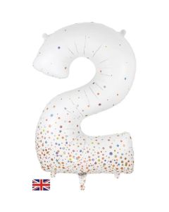 Oaktree 34" Number 2 Sparkling Fizz Holographic Rose Gold - 606821
