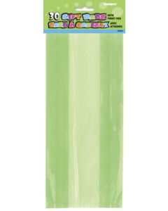 Lime Green Cello Bags Pk30