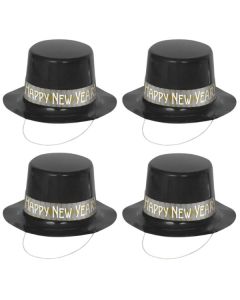 Mini Top Hats New Year Pack of 4 Unique