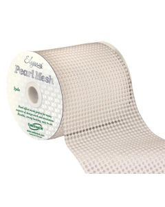Pearl Mesh White 11.5cmx4.5cm 5 Yards Oaktree