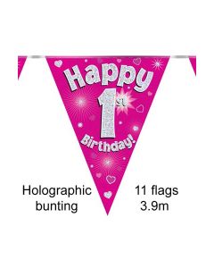  BUNTING  1ST BDAY PINK  - 630420/1