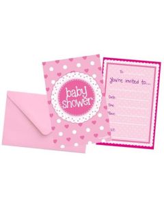 Pink Baby Shower Invitations Oaktree