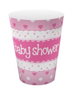 Pink Baby Shower 9oz Cups 8pk Oaktree