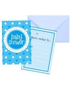 Blue Baby Shower Invitations Oaktree